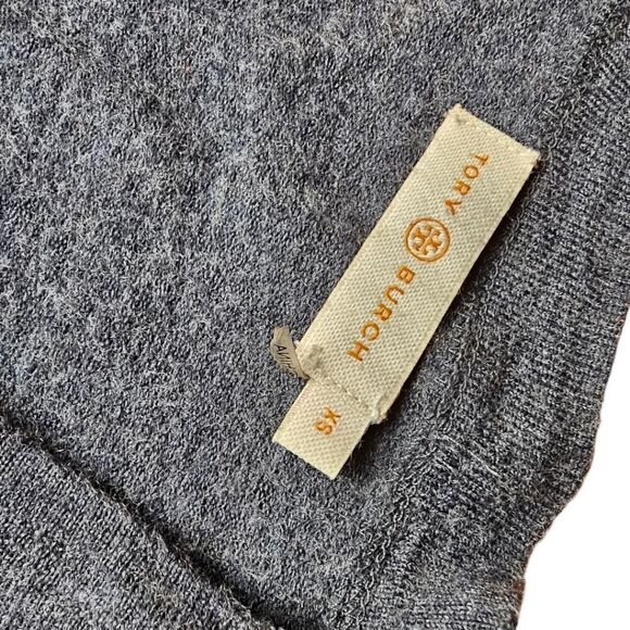 Tory Burch Grey Merino Wool Cardigan - Picture 6 of 11